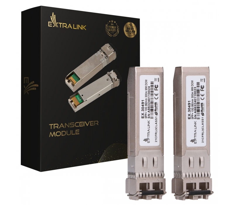 462638 Extralink SFP+ 10G 2-pack | Moduł SFP+ | 10Gbps, 850nm, 300m, multi mode