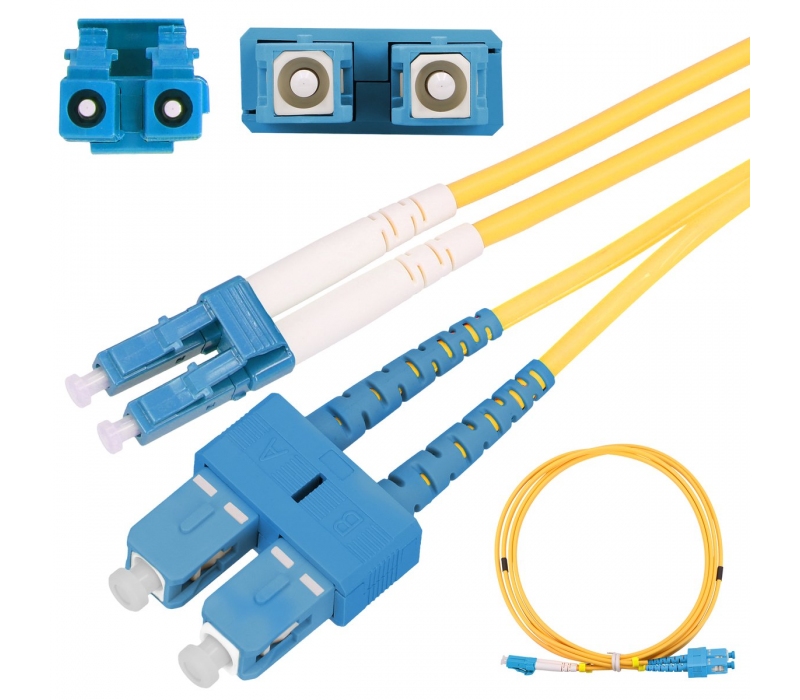 462642 Extralink SC/UPC-LC/UPC | Patchcord | Jednomodowy, Duplex, 3mm, 5m