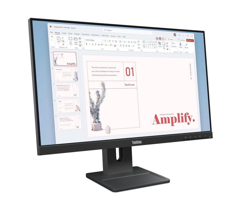 462716 Monitor Lenovo ThinkVision E24-40/23,8" Full HD IPS/16:9/100 Hz/HDMI/DP/VGA/GŁOŚNIKI/PIVOT/3 lata carry-in