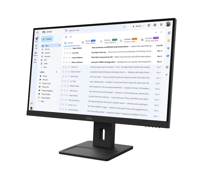 462734 Monitor Lenovo ThinkVision E27-40/27" Full HD IPS/16:9/100 Hz/HDMI/DP/VGA/GŁOŚNIKI/PIVOT/3 lata carry-in