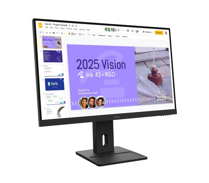 462741 Monitor Lenovo ThinkVision E27q-40/27" WQHD IPS/16:9/100 Hz/2x HDMI/DP/GŁOŚNIKI/PIVOT/3 lata carry-in