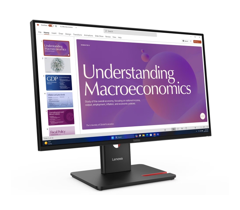 462770 Monitor Lenovo ThinkVision T24d-40/23,8" Full HD IPS/16:9/120 Hz/HDMI/2x DP/USB/RJ45/GŁOŚNIKI/PIVOT/3 lata carry-in
