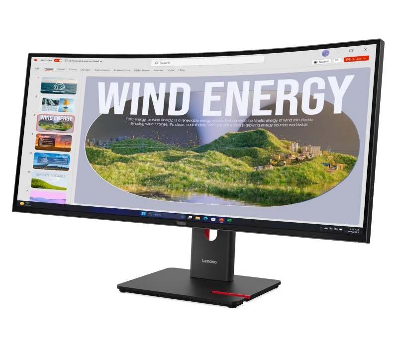 462911 Monitor Lenovo ThinkVision T34wd-40/34" UWQHD VA/21:9/120 Hz/1500R/HDMI/DP/RJ45/USB HUB/CAM/3 lata carry-in