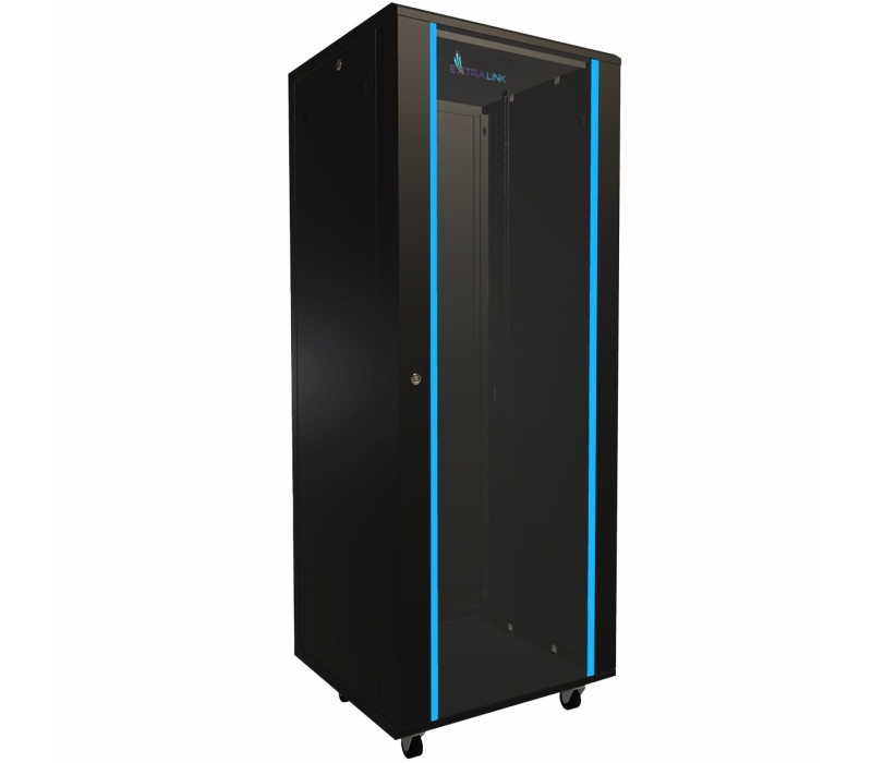 463164 Extralink Szafa rack 32U 600x600mm czarna stojąca 