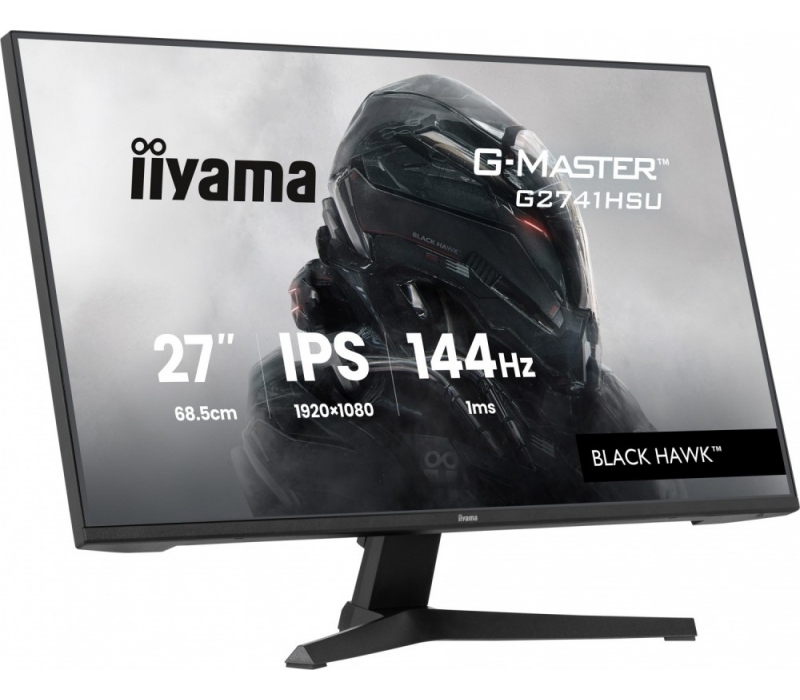 463264 Monitor IIYAMA G-Master Black Hawk/27" Full HD IPS/16:9/144 Hz/HDMI/DP/USB 2.0/GŁOŚNIKI/3 lata carry-in