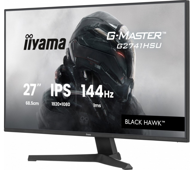 463265 Monitor IIYAMA G-Master Black Hawk/27" Full HD IPS/16:9/144 Hz/HDMI/DP/USB 2.0/GŁOŚNIKI/3 lata carry-in