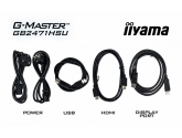 463327 Monitor IIYAMA G-Master Red Eagle/23,8" Full HD IPS/16:9/240 Hz/2x HDMI/DP/USB HUB/GŁOŚNIKI/PIVOT/3 lata carry-in