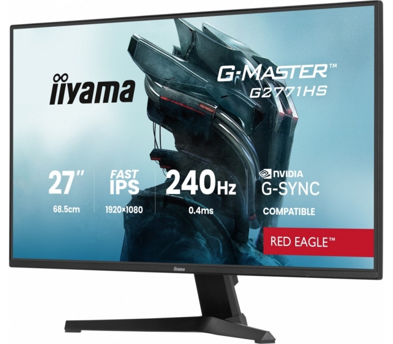463331 Monitor IIYAMA G-Master Red Eagle/27" Full HD IPS/16:9/240 Hz/2x HDMI/DP/GŁOŚNIKI/3 lata carry-in