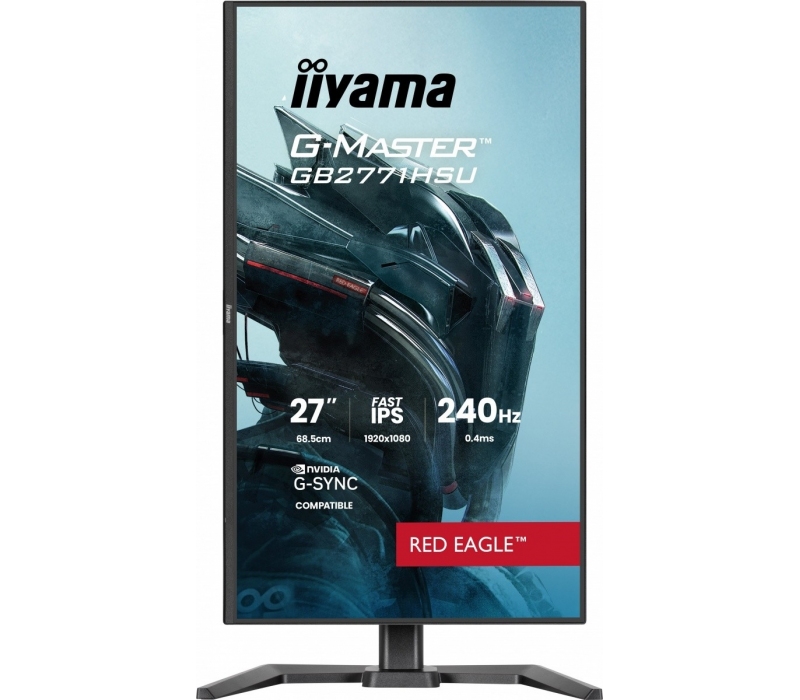 463354 Monitor IIYAMA G-Master Red Eagle/27" Full HD IPS/16:9/240 Hz/2x HDMI/DP/USB HUB/GŁOŚNIKI/PIVOT/3 lata carry-in