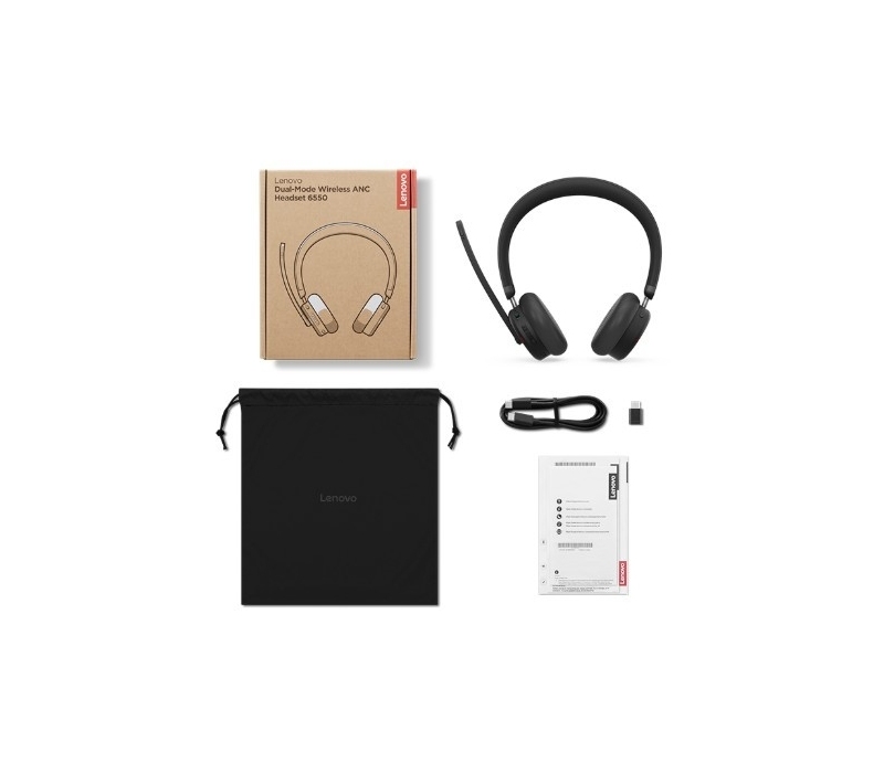 463387 Lenovo Słuchawki bezprzewodowe Dual-Mode ANC 6550 USB-C 