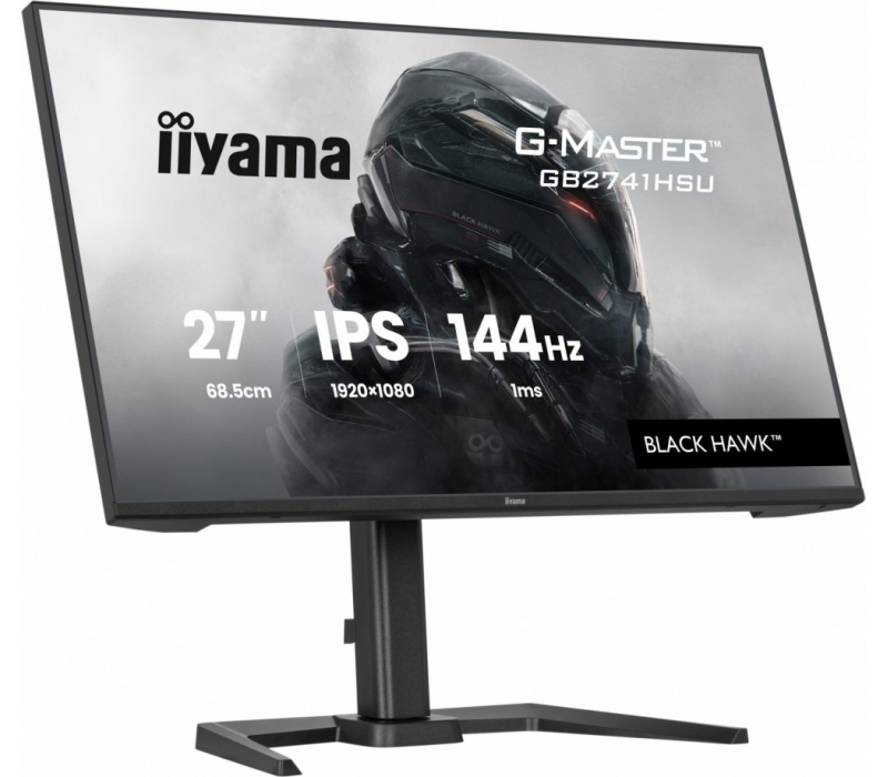 463466 Monitor IIYAMA G-Master Black Hawk/27" Full HD IPS/16:9/144 Hz/HDMI/DP/USB 2.0/PIVOT/GŁOŚNIKI/3 lata carry-in