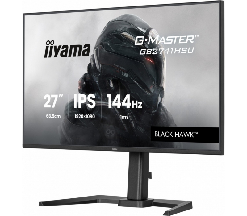 463467 Monitor IIYAMA G-Master Black Hawk/27" Full HD IPS/16:9/144 Hz/HDMI/DP/USB 2.0/PIVOT/GŁOŚNIKI/3 lata carry-in