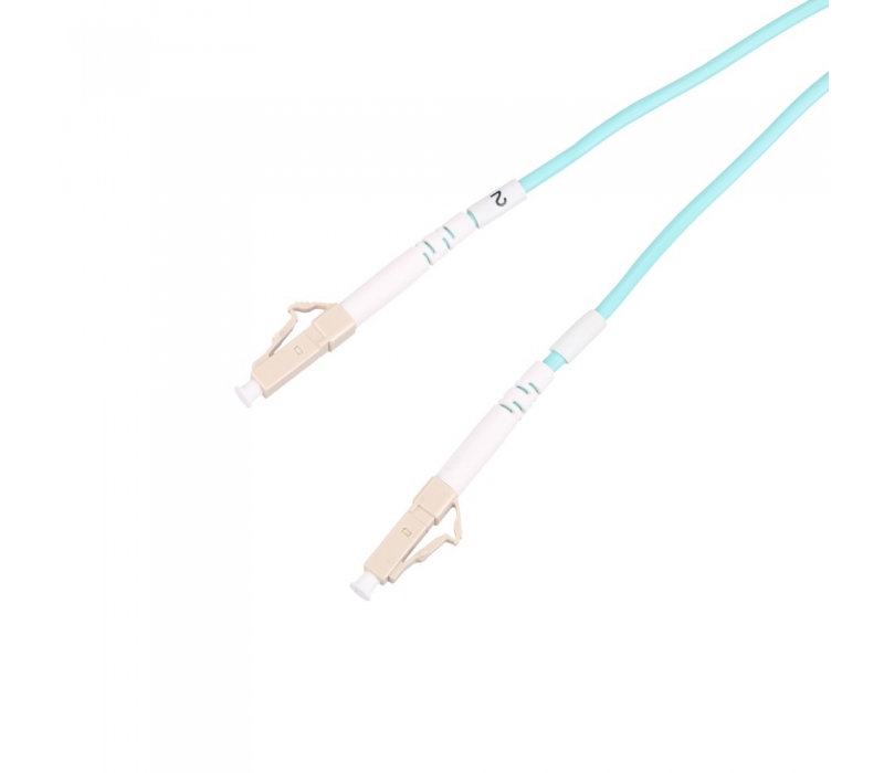 464246 Extralink LC/UPC-LC/UPC | Patchcord | Wielomodowy, OM3, Duplex, 3mm, 1m