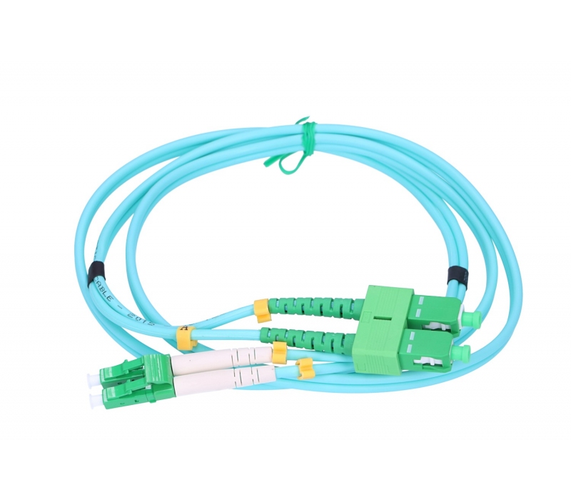 464254 Extralink SC/APC-LC/APC | Patchcord | Wielomodowy, OM3, Duplex, 3mm, 5m