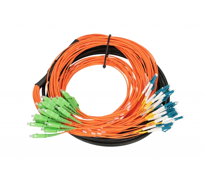 464275 Extralink SC/APC-LC/PC | multipatchcord | SM 24F 7M, rozszycie 1m