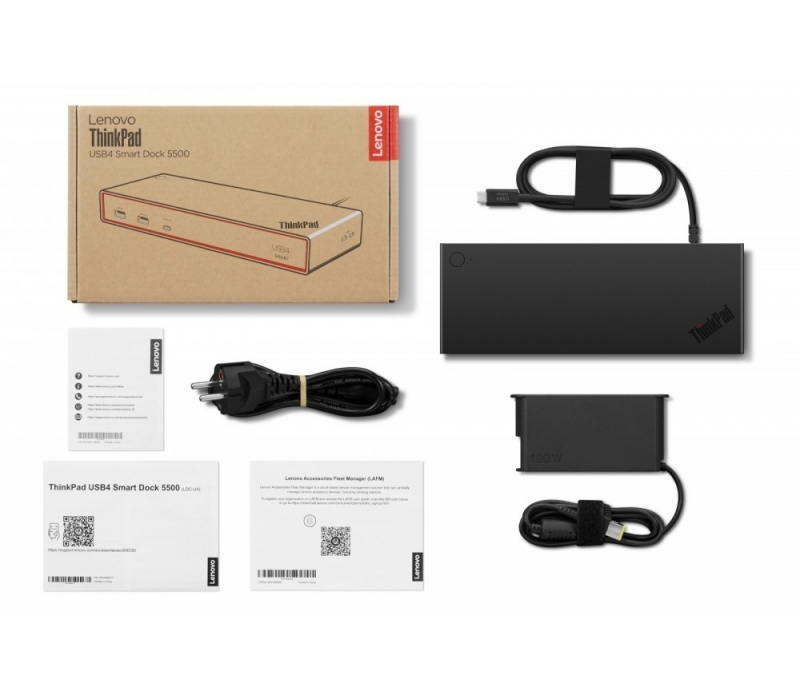 464284 Lenovo Stacja dokująca ThinkPad USB4 Smart Dock 5500 40BC0100EU 