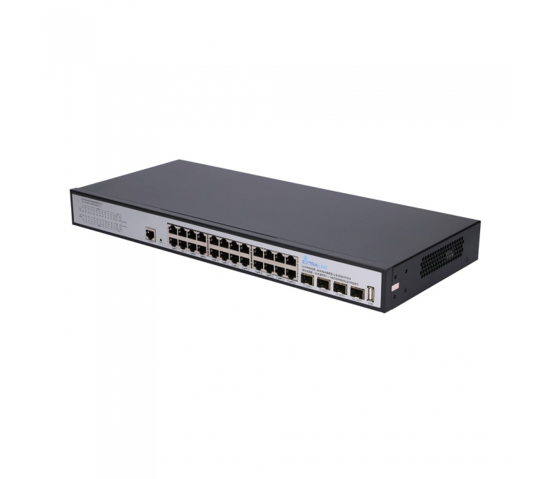 464347 Extralink Przełącznik zarządzalny Hypnos Pro 24xRJ45 1000Mb/s, 4xSFP+, L3