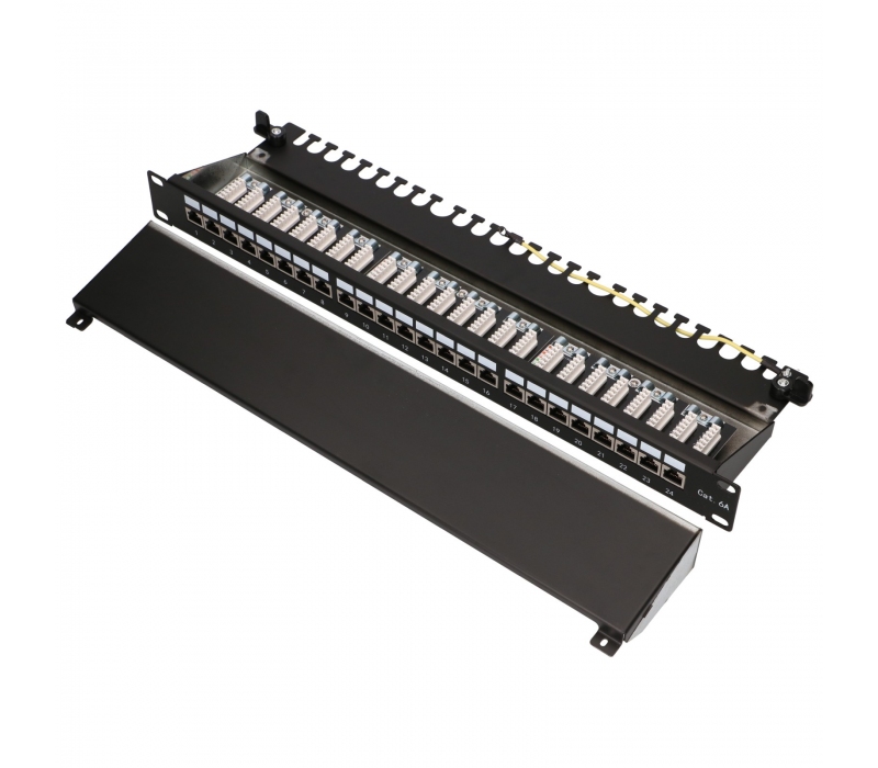 464399 Extralink CAT6A STP | Patchpanel | 24 porty
