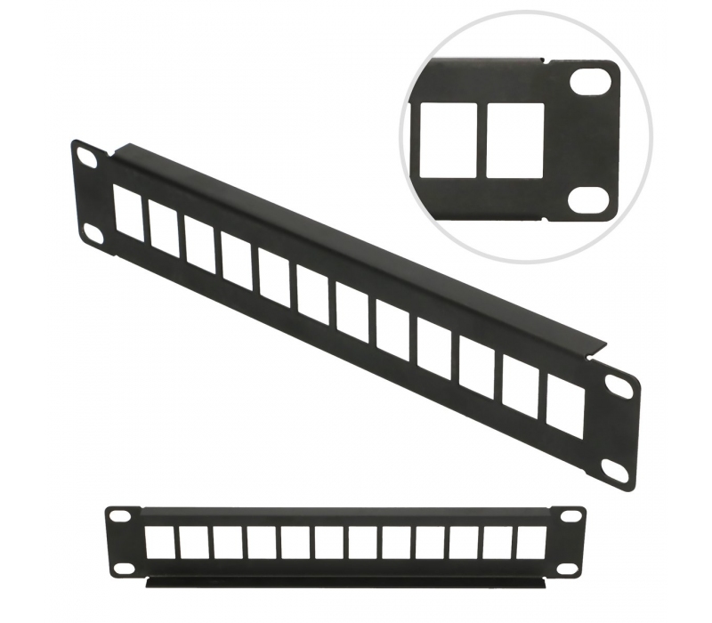 464446 Extralink 12 Portów 10" | Patchpanel | Modularny, 12 portów