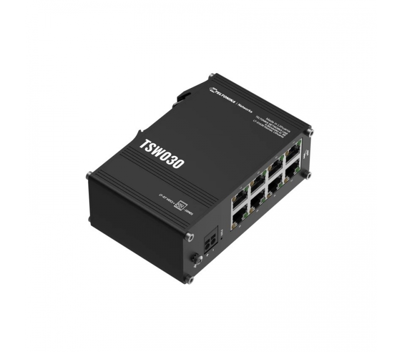 464627 TELTONIKA Switch TSW030 8xRJ45 porty 10/100Mbps DIN
