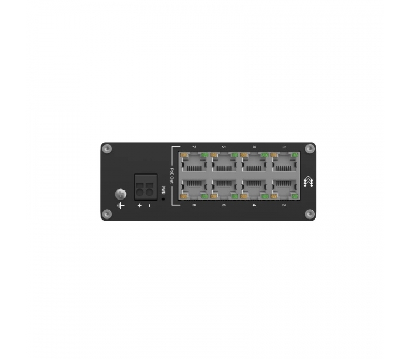 464631 TELTONIKA Przełącznik niezarządzalny Industrial switch TSW040 8xPoE+, 8x10/100 Eth, DIN 