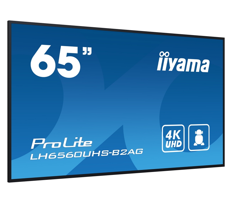 464865 Monitor IIYAMA ProLite/64,5" 4K VA/16:9/60 Hz/3x HDMI/RS-232/USB 2.0/RJ45/WiFi/GŁOŚNIKI/3 lata carry-in