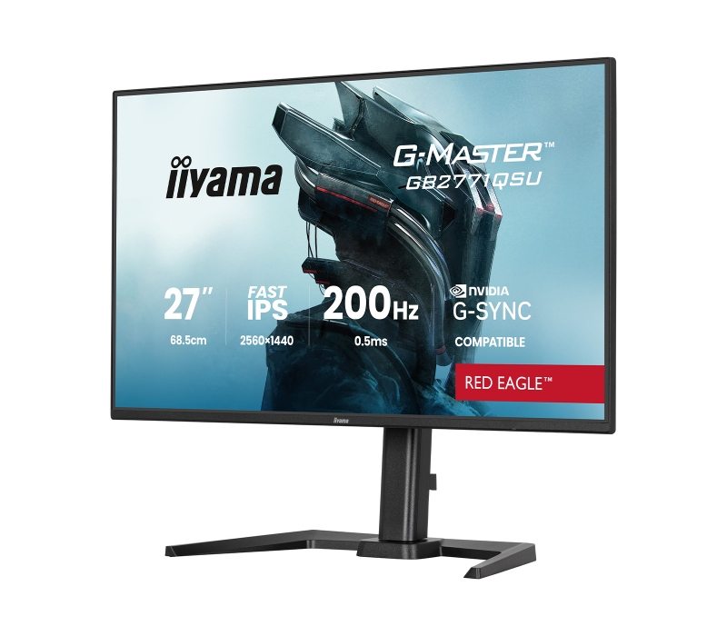 464907 Monitor IIYAMA G-Master Red Eagle/27" WQHD IPS/16:9/200 Hz/2x HDMI/DP/USB HUB/GŁOŚNIKI/PIVOT/3 lata carry-in