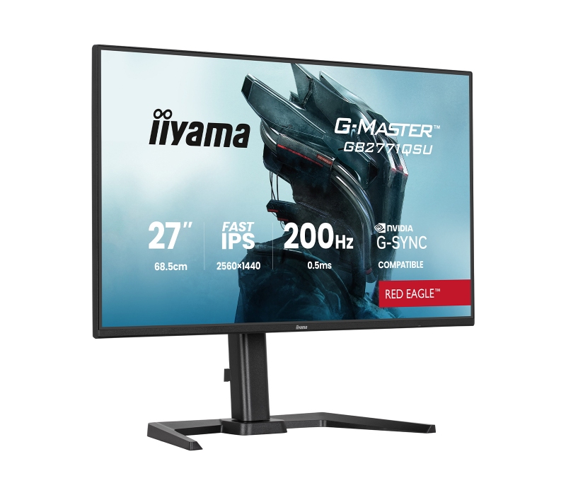 464908 Monitor IIYAMA G-Master Red Eagle/27" WQHD IPS/16:9/200 Hz/2x HDMI/DP/USB HUB/GŁOŚNIKI/PIVOT/3 lata carry-in