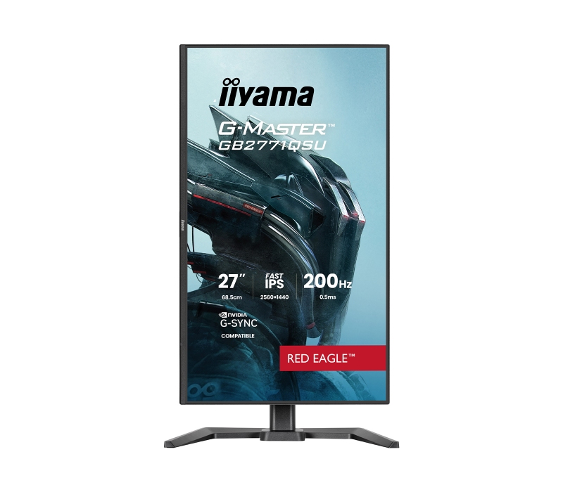 464909 Monitor IIYAMA G-Master Red Eagle/27" WQHD IPS/16:9/200 Hz/2x HDMI/DP/USB HUB/GŁOŚNIKI/PIVOT/3 lata carry-in