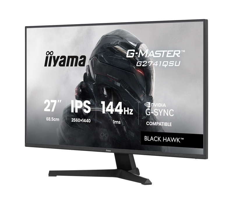 464949 Monitor IIYAMA G-Master Black Hawk/27" WQHD IPS/16:9/144 Hz/HDMI/DP/USB 2.0/GŁOŚNIKI/3 lata carry-in