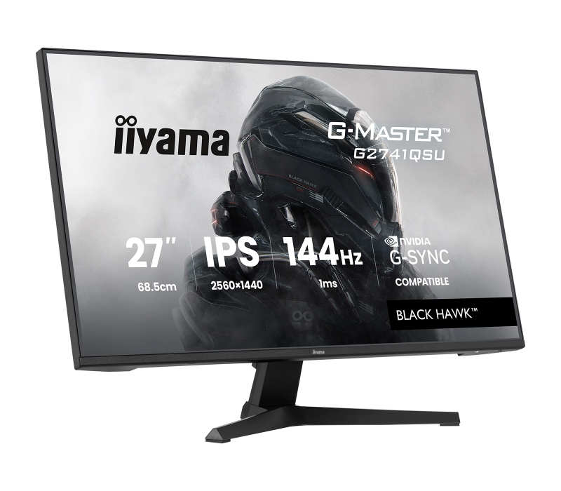 464951 Monitor IIYAMA G-Master Black Hawk/27" WQHD IPS/16:9/144 Hz/HDMI/DP/USB 2.0/GŁOŚNIKI/3 lata carry-in