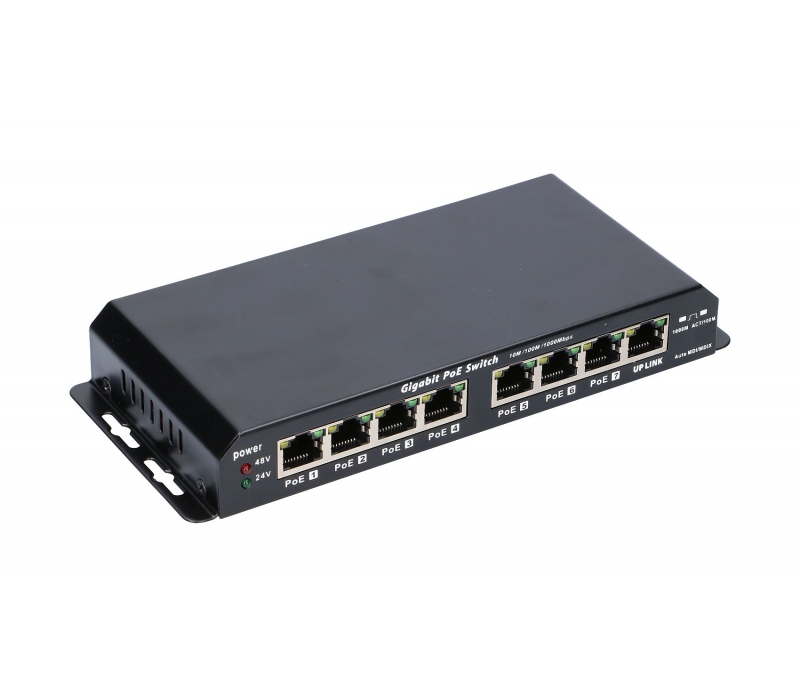 465368 Extralink Przełącznik Gigabit PoE 8-7 port 24V 60W