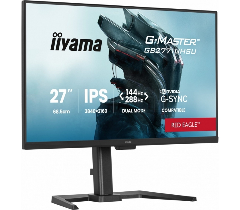 465441 Monitor IIYAMA G-Master Red Eagle/27" 4K IPS/16:9/144 Hz/2x HDMI/DP/USB HUB/GŁOŚNIKI/PIVOT/3 lata carry-in