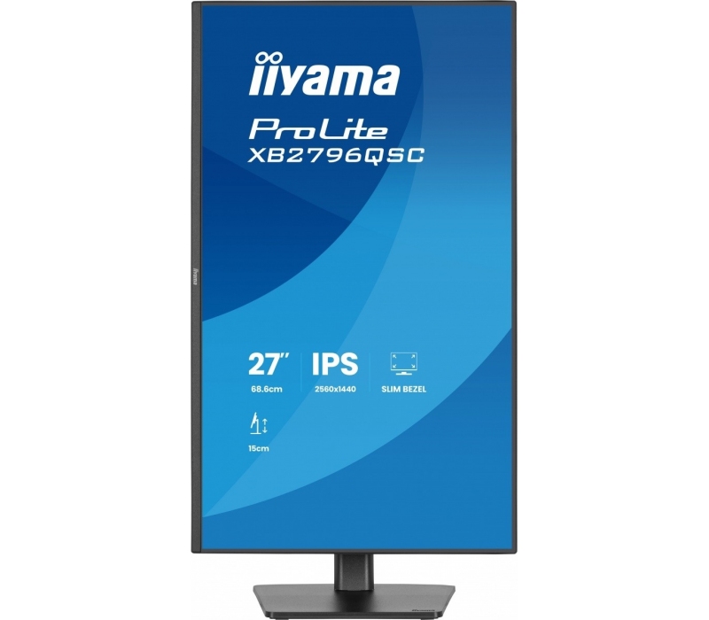 465461 Monitor IIYAMA ProLite/27" WQHD IPS/16:9/75 Hz/HDMI/USB-C/USB HUB/GŁOŚNIKI/PIVOT/3 lata carry-in