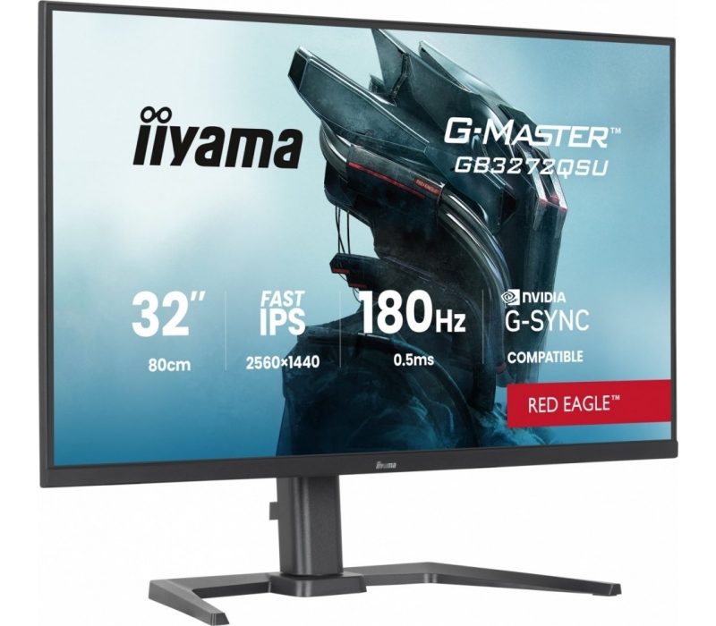 465476 Monitor IIYAMA G-Master Red Eagle/31,5" WQHD IPS/16:9/180 Hz/2x HDMI/DP/USB HUB/GŁOŚNIKI/3 lata carry-in