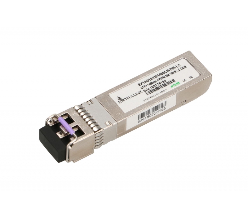 465612 Extralink SFP+ 10G | Moduł SFP+ CWDM | 10Gbps, 1490nm, single mode, 10km, LC, DOM