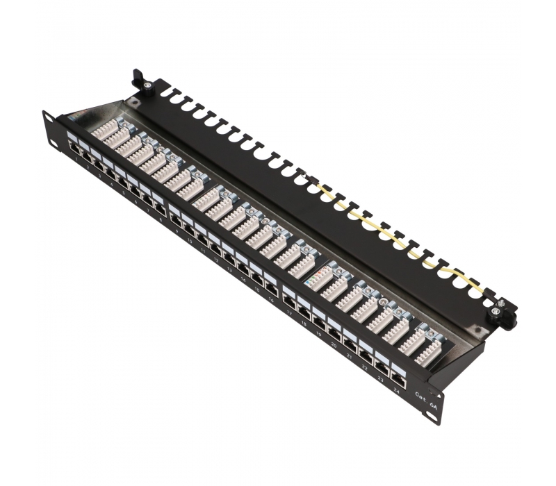 465620 Extralink CAT6A STP | Patchpanel | 24 porty
