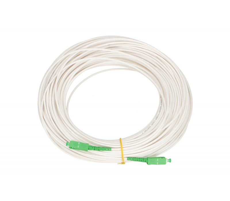 466091 Extralink SC/APC-SC/APC | Patchcord | LSOH, Jednomodowy, Simplex, G.657A2, 3mm, 10m, biały