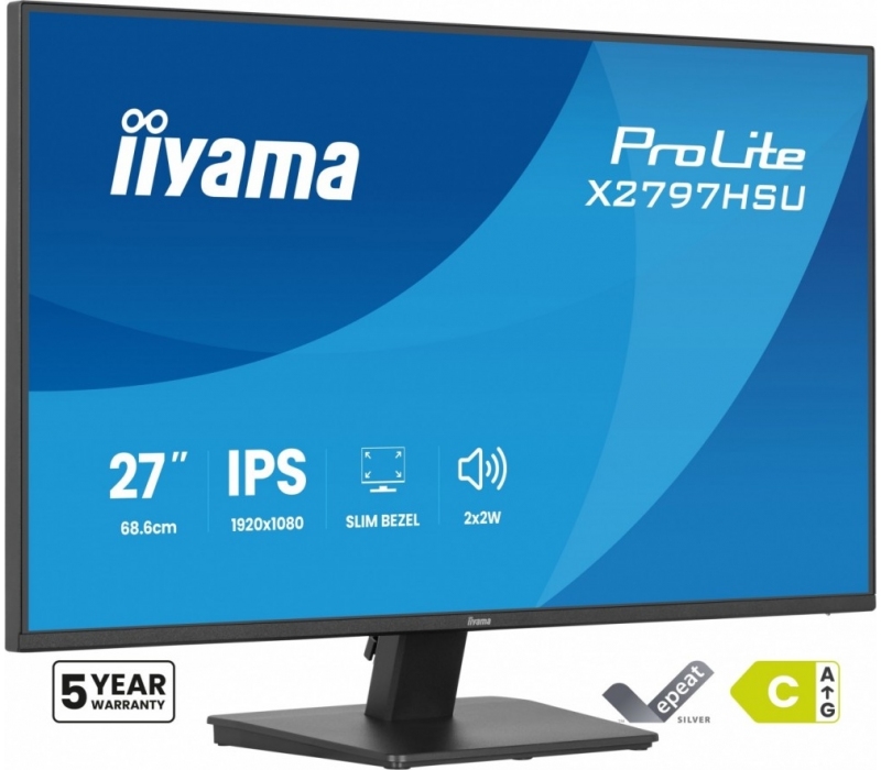 466432 Monitor  ProLite 27 cali X2797HSU-B1  IPS,FHD,HDMI,DP,120Hz,350CD,2xUSBv3.2,  2xUSB-C, GW 5lat 