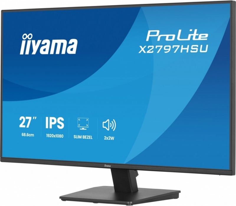 466434 Monitor  ProLite 27 cali X2797HSU-B1  IPS,FHD,HDMI,DP,120Hz,350CD,2xUSBv3.2,  2xUSB-C, GW 5lat 