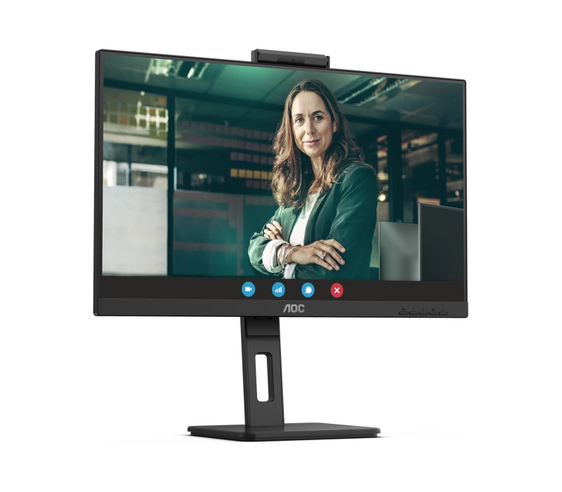 466917 Monitor AOC Q27P3CW/27" QHD IPS/16:9/100 Hz/2x DP/2x HDMI/USB HUB/RJ-45/CAM/GŁOŚNIKI/PIVOT/3 lata carry-in