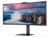 467922 Monitor AOC CU34V5CW/BK/34" WQHD VA/21:9/100 Hz/1500R/HDMI/DP/USB HUB/CAM/GŁOŚNIKI/3 lata carry-in