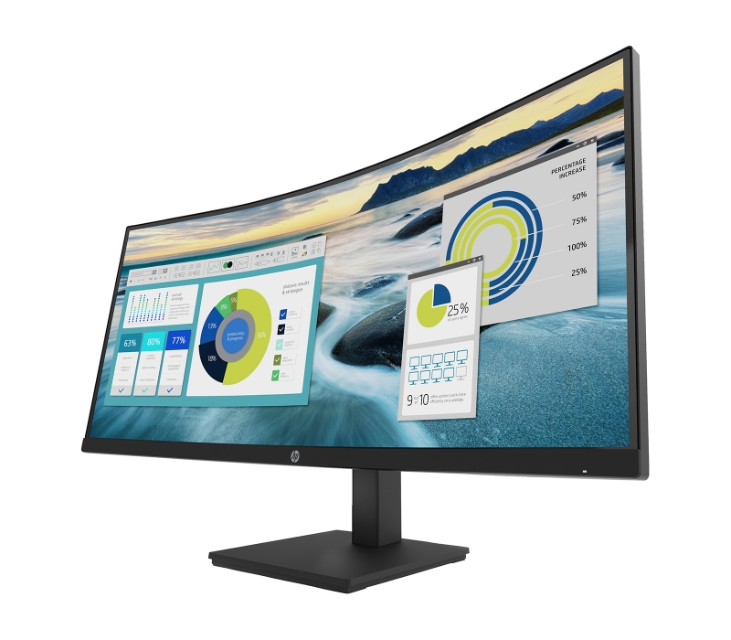 468150 Monitor HP P34hc G4/34" WQHD VA/21:9/48-100 Hz/1500R/HDMI/DP/USB HUB/GŁOŚNIKI/3 lata carry-in