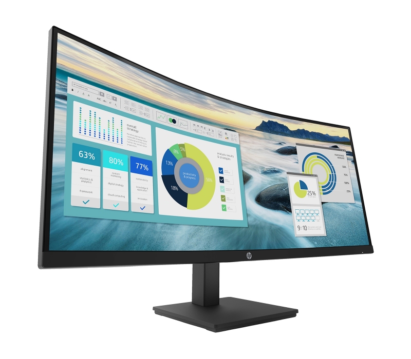 468151 Monitor HP P34hc G4/34" WQHD VA/21:9/48-100 Hz/1500R/HDMI/DP/USB HUB/GŁOŚNIKI/3 lata carry-in