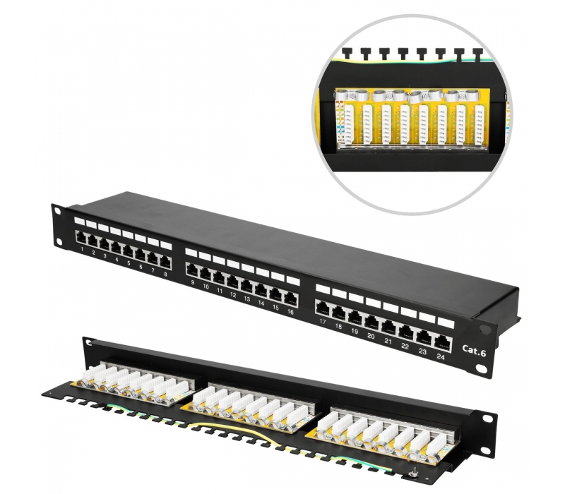 469432 Extralink CAT6 STP V2 | Patchpanel | 24 porty