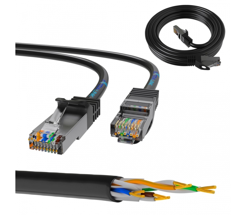 469655 Extralink Kat.5e FTP 3m | Patchcord LAN | Miedź Kabel sieciowy skrętka