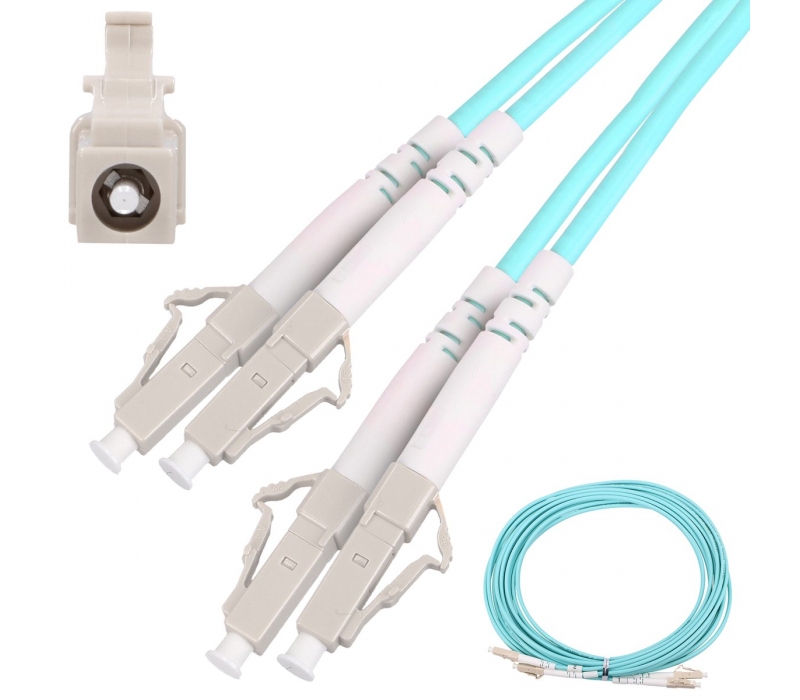 470565 Extralink LC/UPC-LC/UPC | Patchcord | Wielomodowy, OM3, Duplex, 3mm, 1m