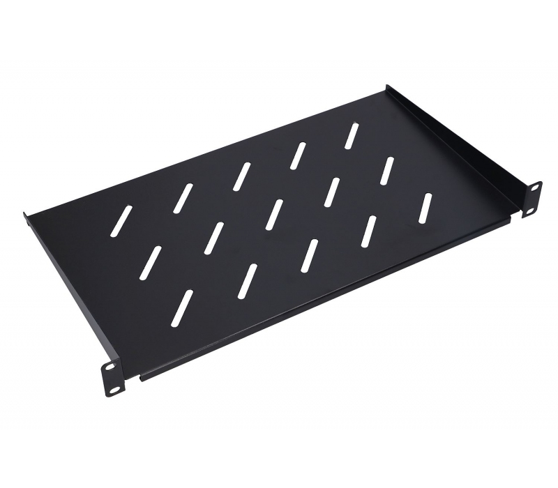 471105 Extralink 1U 350mm Czarna | Półka | 19", do szaf wiszących