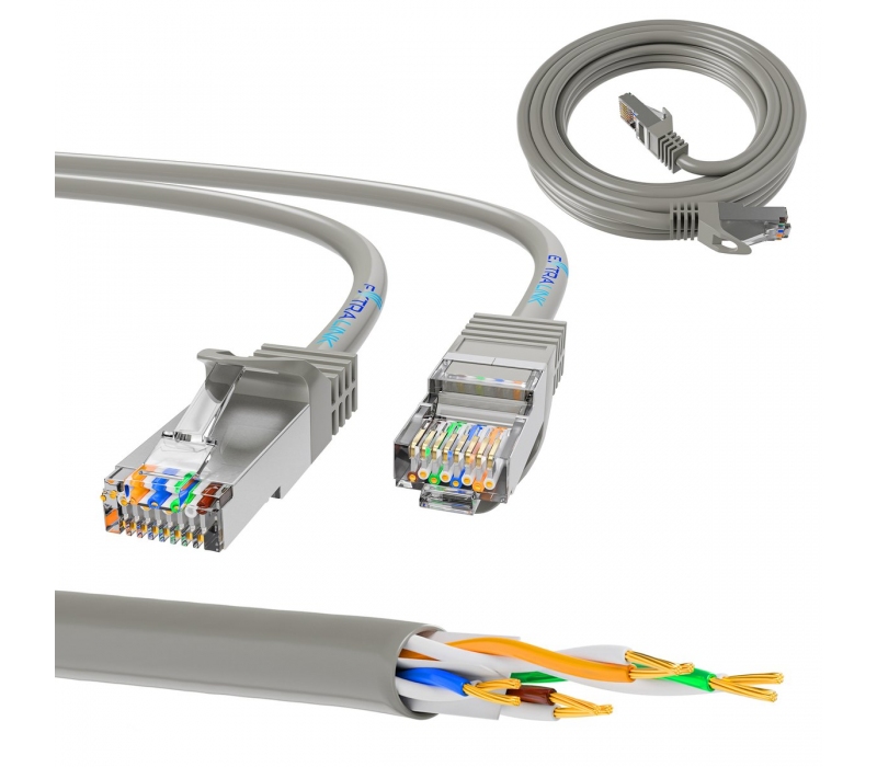472173 Extralink Kat.5e UTP 5m | Patchcord LAN | Miedź Kabel sieciowy skrętka