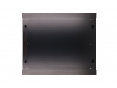 472795 Extralink Szafka wisząca rack 9U 600x600 czarna szklane drzwi 